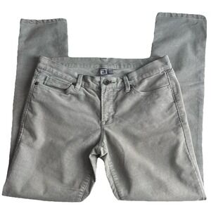 VTG JCP Gray Cordurouy Low Rise Pants Peasant Boho Hippie Women's 29/8